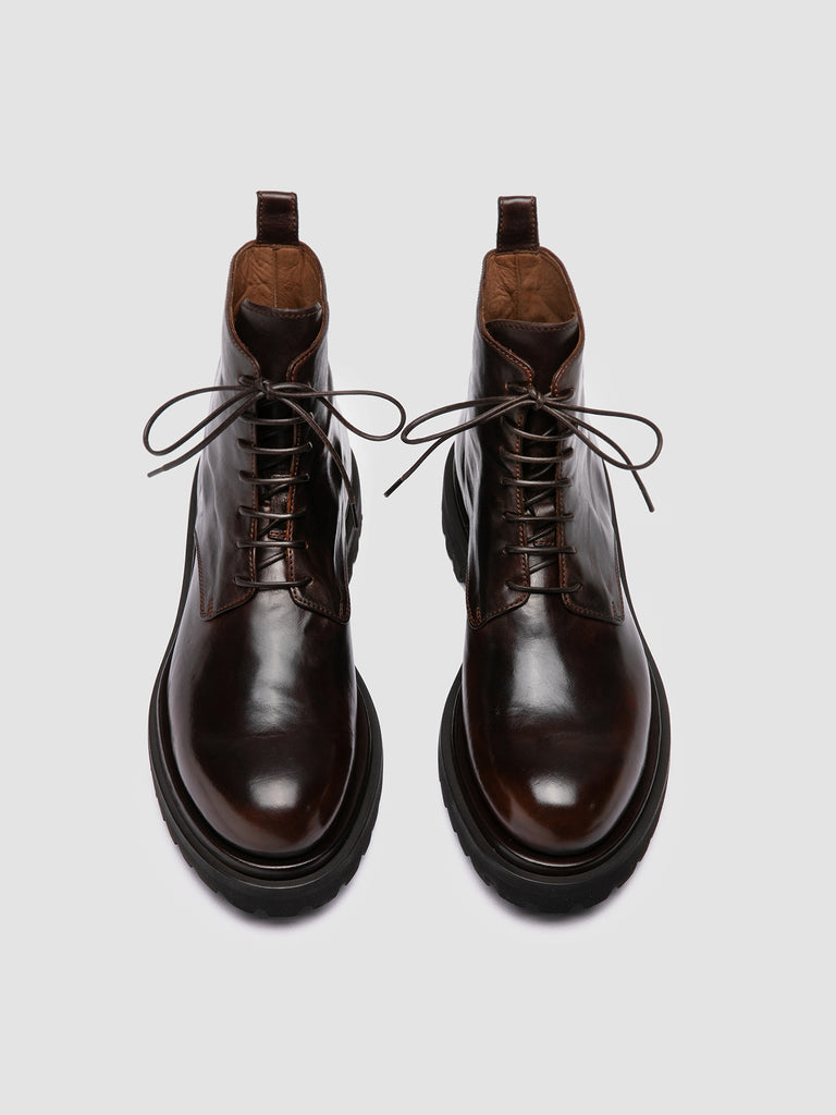 EVENTUAL DD 102 - Brown Leather Lace-up Boots