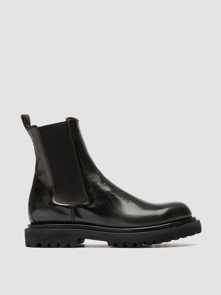 EVENTUAL DD 103 - Green Leather Chelsea Boots