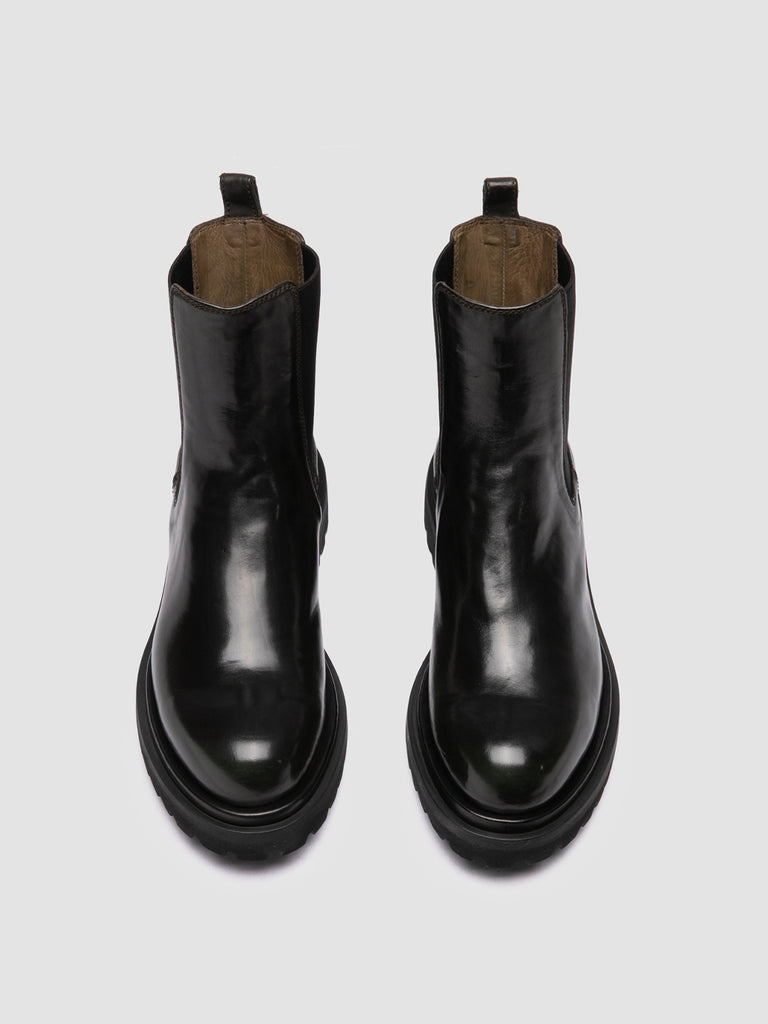 EVENTUAL DD 103 - Green Leather Chelsea Boots