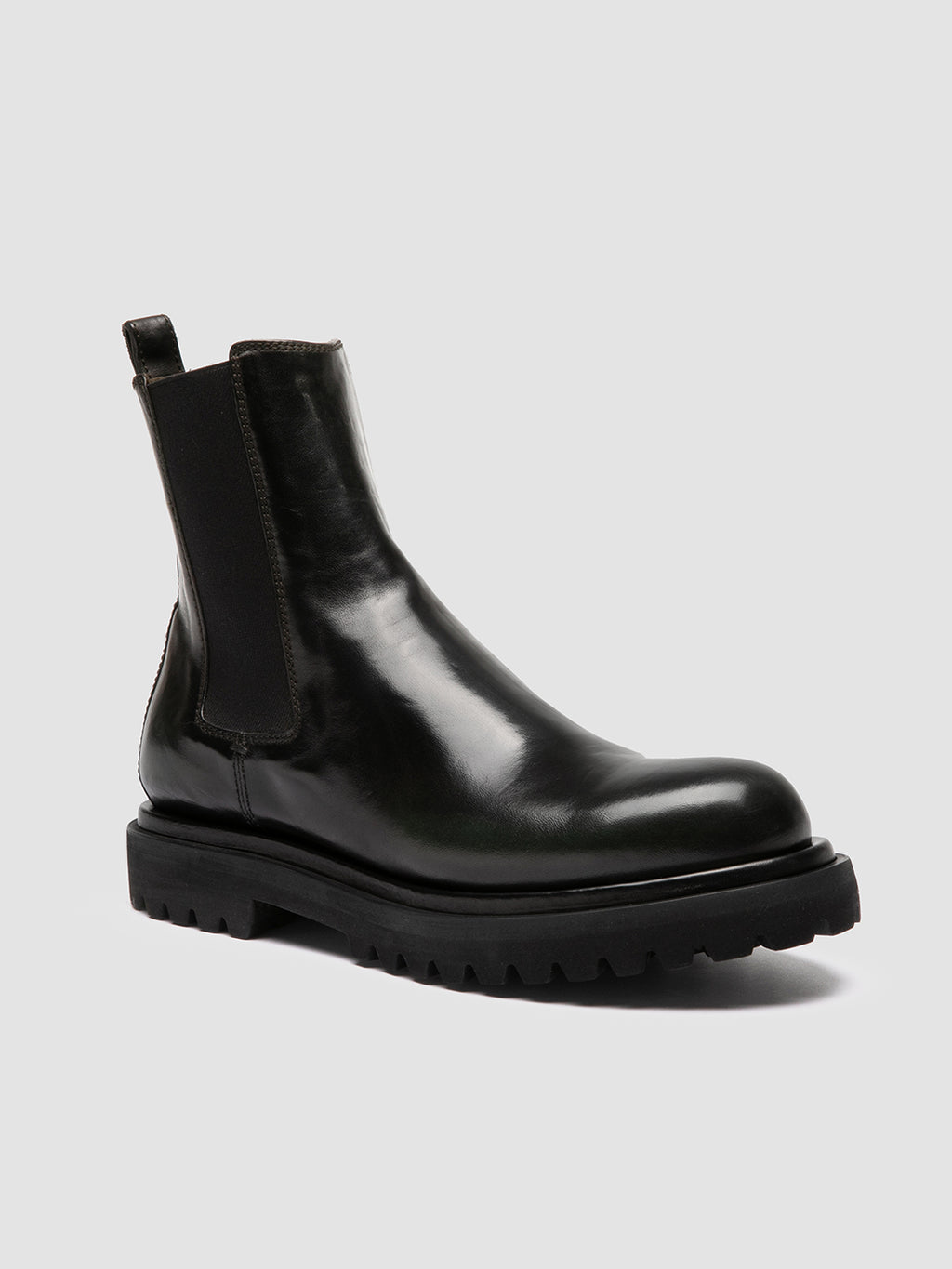 EVENTUAL DD 103 - Green Leather Chelsea Boots Men Officine Creative - 3