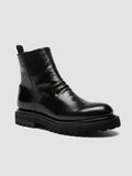 EVENTUAL DD 104 - Schwarze Lederstiefel mit Reißverschluss - thumb image 3,side view