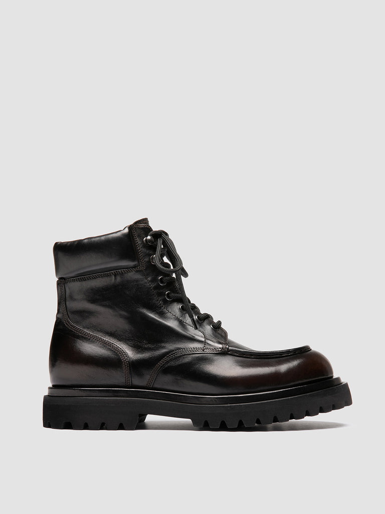 EVENTUAL DD 110 - Brown Leather Lace-Up Boots