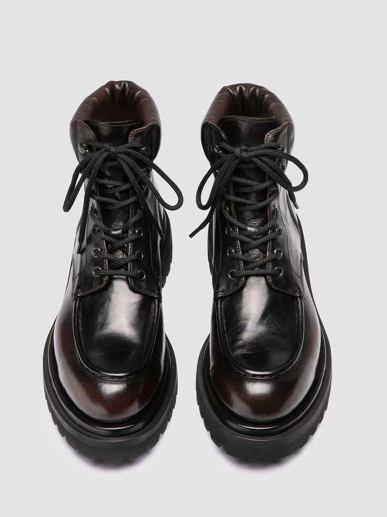 EVENTUAL DD 110 - Brown Leather Lace-Up Boots