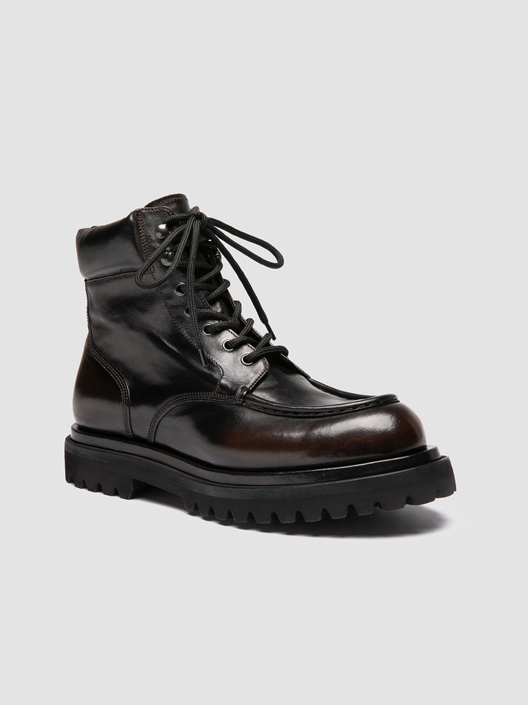 EVENTUAL DD 110 - Brown Leather Lace-Up Boots