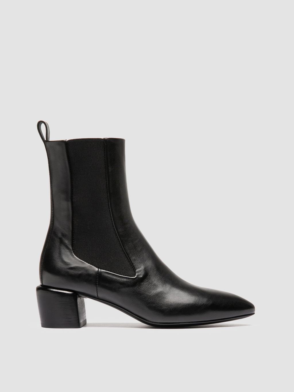FEBE 003 - Stivaletti Chelsea in Pelle Nera - image 1,side view