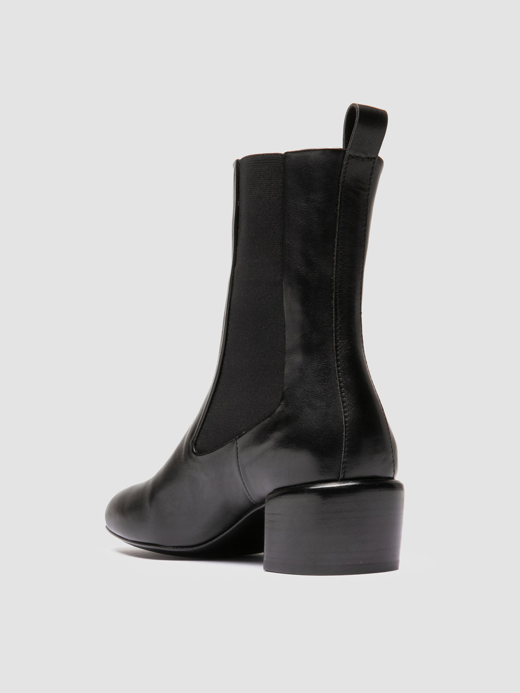 FEBE 003 - Stivaletti Chelsea in Pelle Nera - image 4,side view