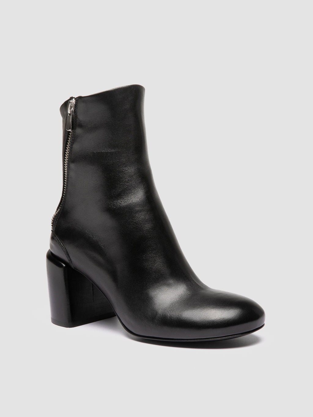 FELICIA 010 - Black Leather Zipped Boots Officine Creative - 3