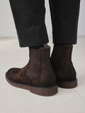 HOPKINS FLEXI 204 - Braune Wildlederstiefel zum Hineinschlüpfen - thumb image 6,side view
