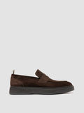 FRAME 001 - Brown Suede Penny Loafers