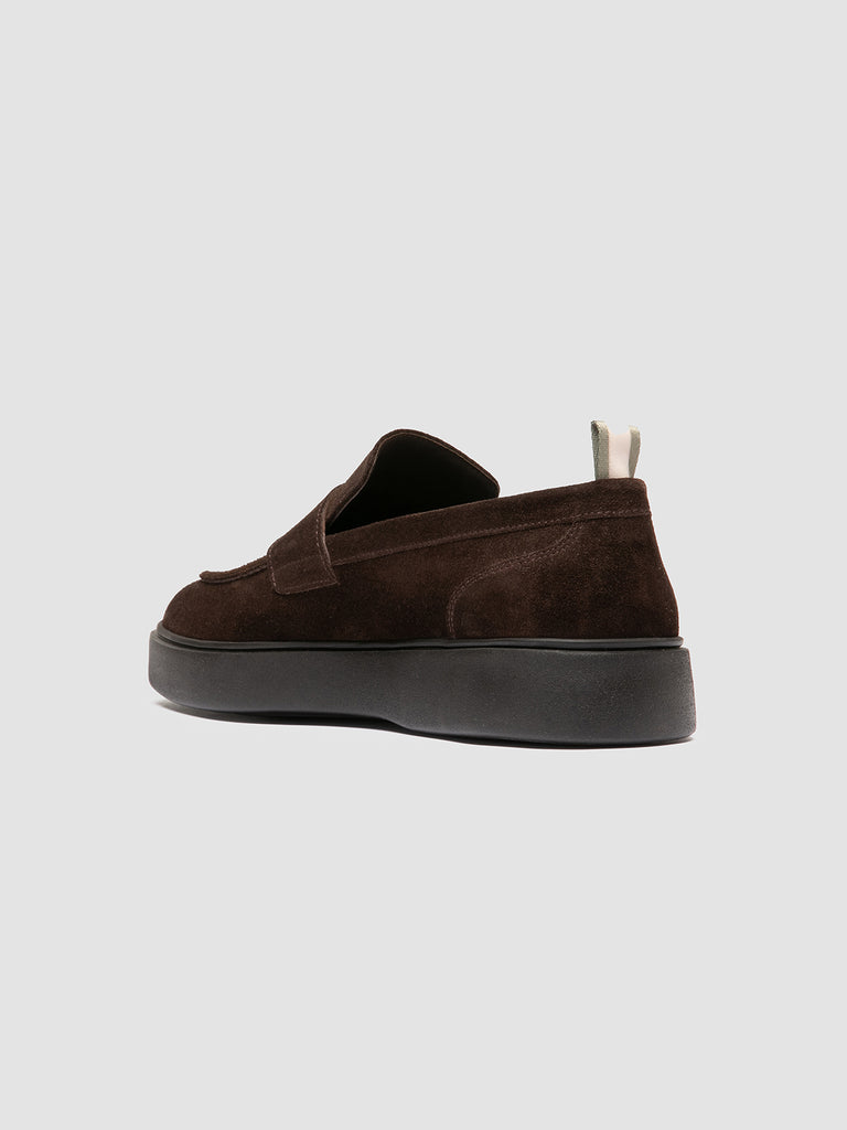 FRAME 001 - Brown Suede Penny Loafers