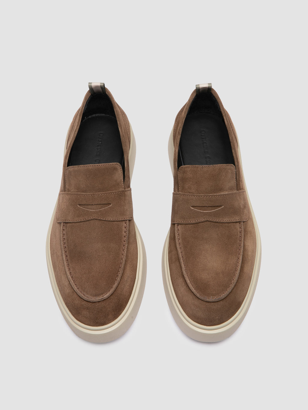 FRAME 001 - Brown Suede Penny Loafers