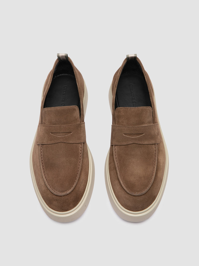 FRAME 001 - Brown Suede Penny Loafers