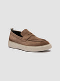 FRAME 001 - Brown Suede Penny Loafers