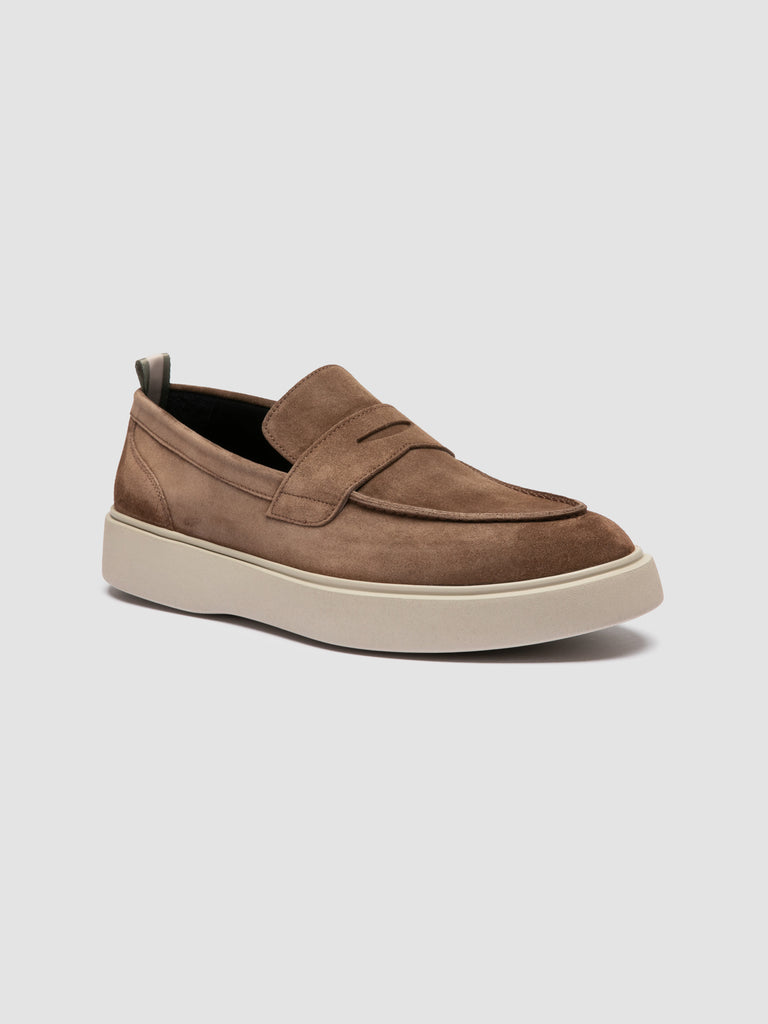 FRAME 001 - Brown Suede Penny Loafers