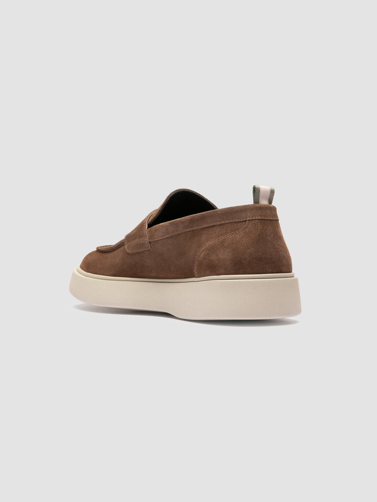 FRAME 001 - Brown Suede Penny Loafers