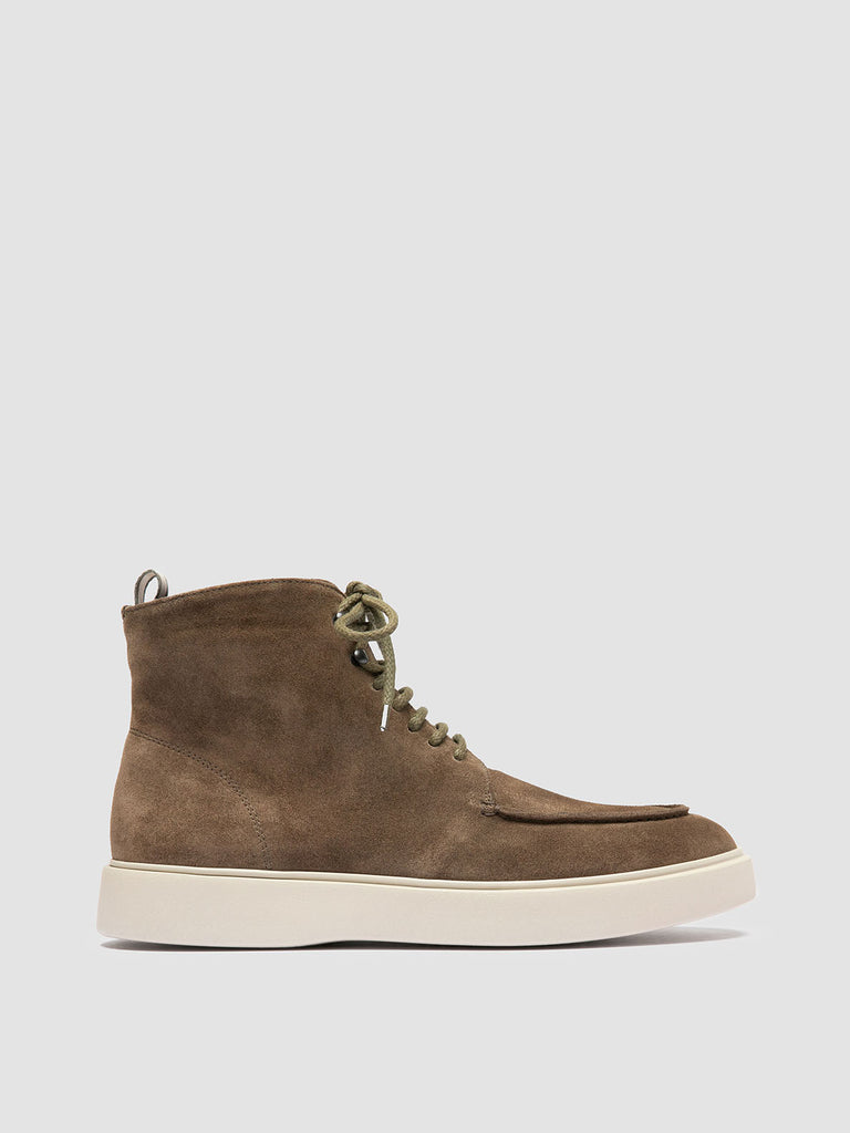 FRAME 004 - Green Suede Lace-up Boots