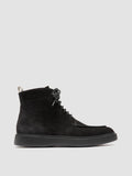 FRAME 004 - Black Suede Lace-up Boots