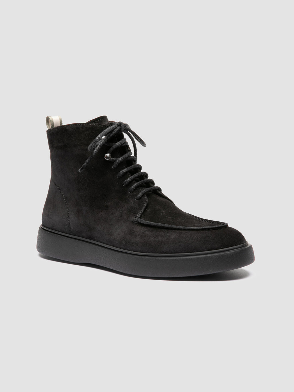 FRAME 004 - Black Suede Lace-up Boots