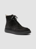 FRAME 004 - Black Suede Lace-up Boots