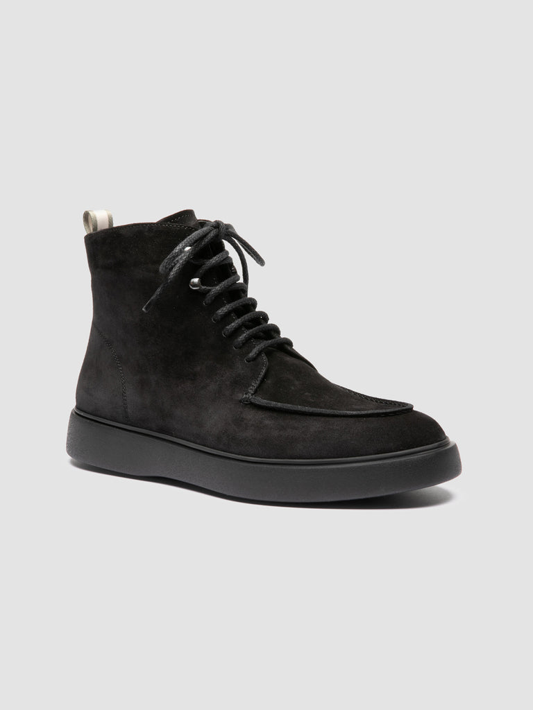 FRAME 004 - Black Suede Lace-up Boots