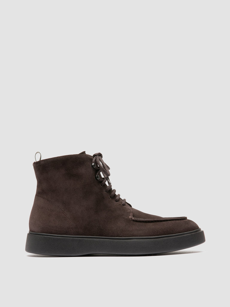 FRAME 004 - Brown Suede Lace-up Boots