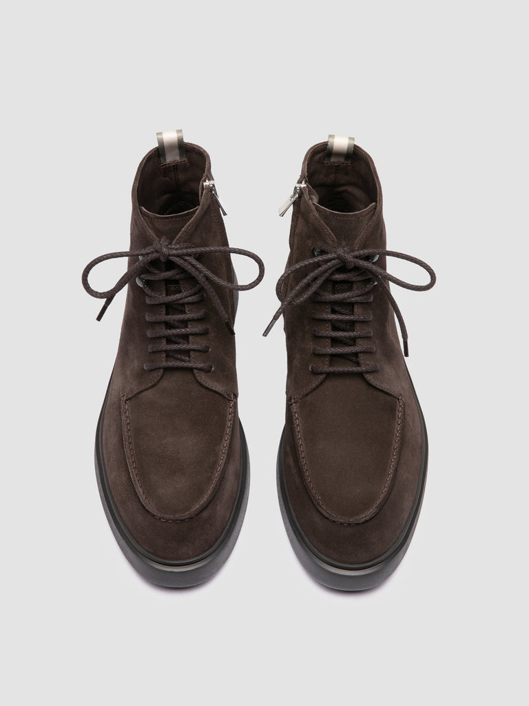 FRAME 004 - Brown Suede Lace-up Boots