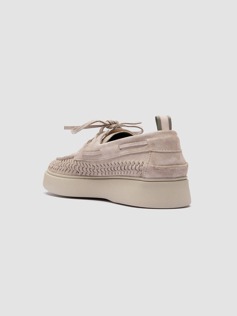 FRAME 106 - Ivory Suede Derby Shoes