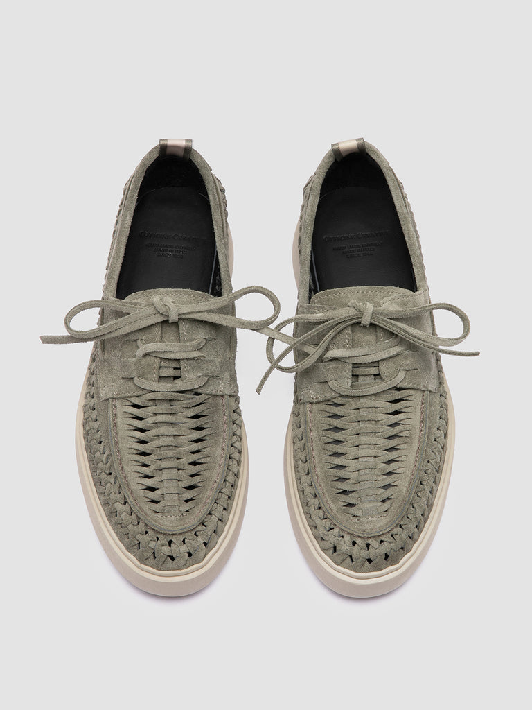 FRAME 106 - Green Suede Derby Shoes