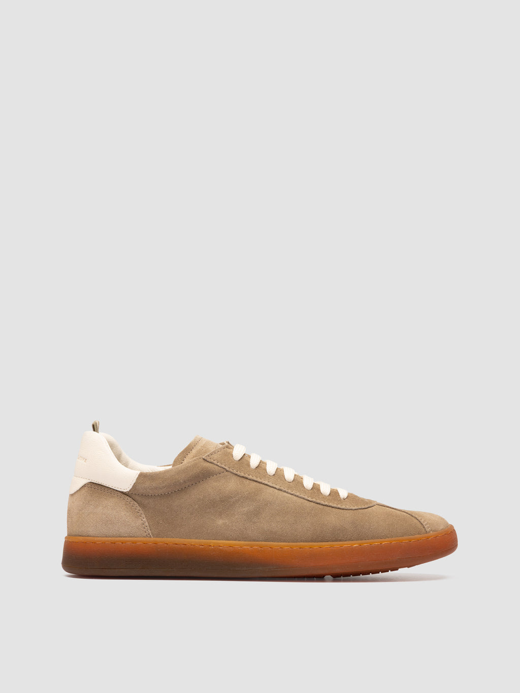 GINNASIO 001 - Beige Leather and Suede Sneakers - image 1,side view