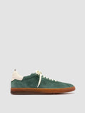 GINNASIO 001 - Green Leather and Suede Sneakers - thumb image 1,side view