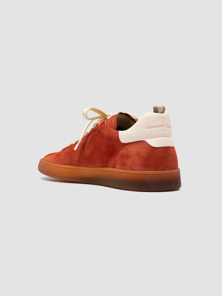 GINNASIO 001 - Red Leather and Suede Sneakers