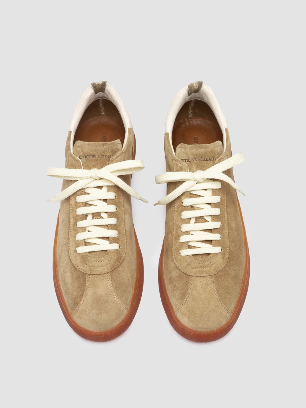GINNASIO 001 - braune Low-Top-Sneaker aus Leder und Wildleder - image 2,side view