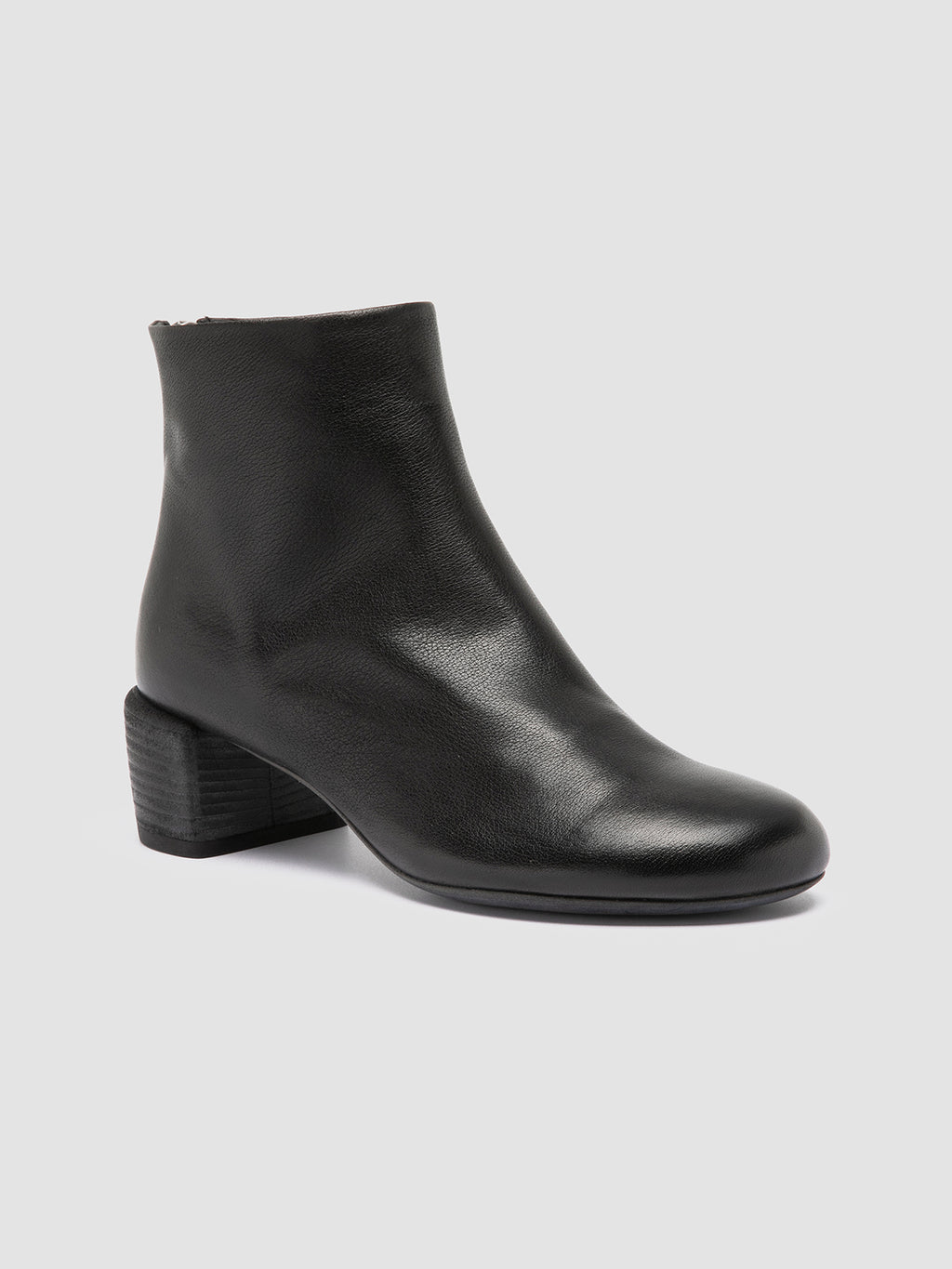 HADRY 001 - Black Leather Zipped Boots