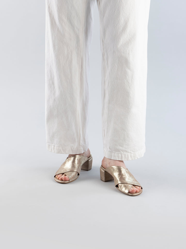 HADRY 007 - Taupe Leather Slide Sandals Women Officine Creative - 7