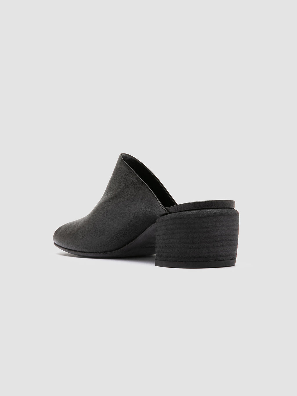 HADRY 008 - Black Leather Slide Sandals