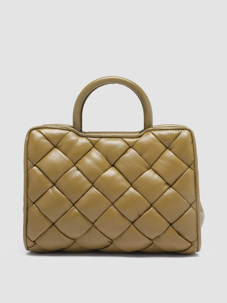 HELEN 025 - Green Woven Leather Hand Bag