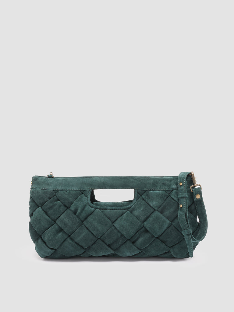 HELEN 026 Massive - Green Suede Clutch Bag