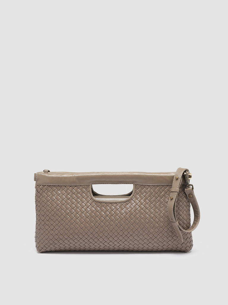 HELEN 026 Mignon - Taupe Leather Clutch Bag