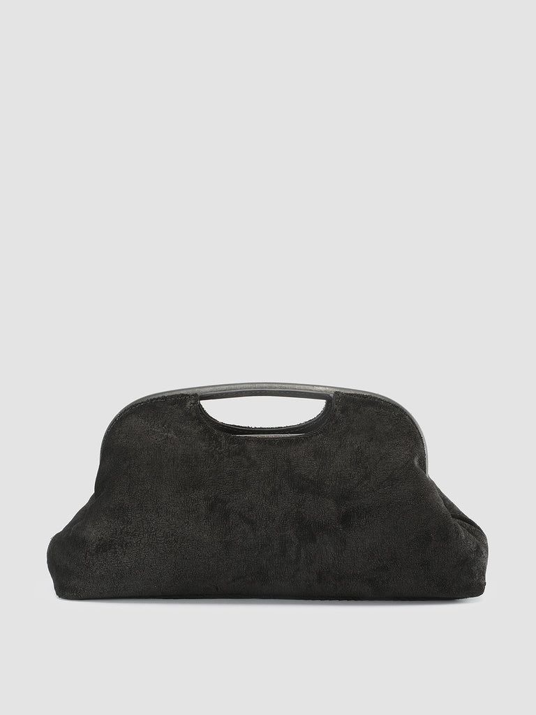 HELEN 02 - Black Leather Clutch Bag