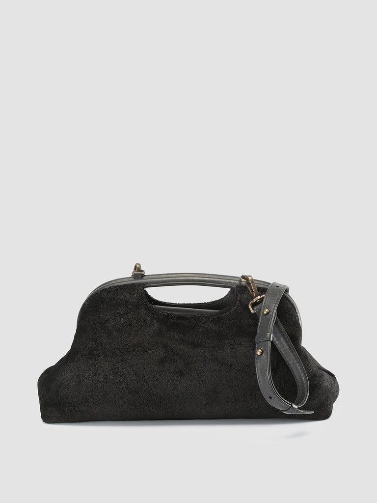 HELEN 02 - Black Leather Clutch Bag