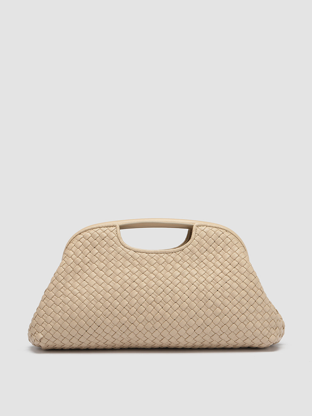 HELEN 08 - Ivory Leather Clutch Bag