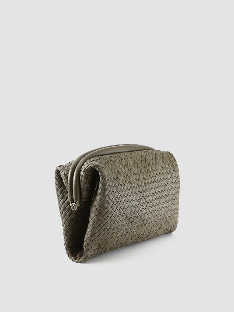 HELEN 11 Mignon - Green Leather Clutch Bag