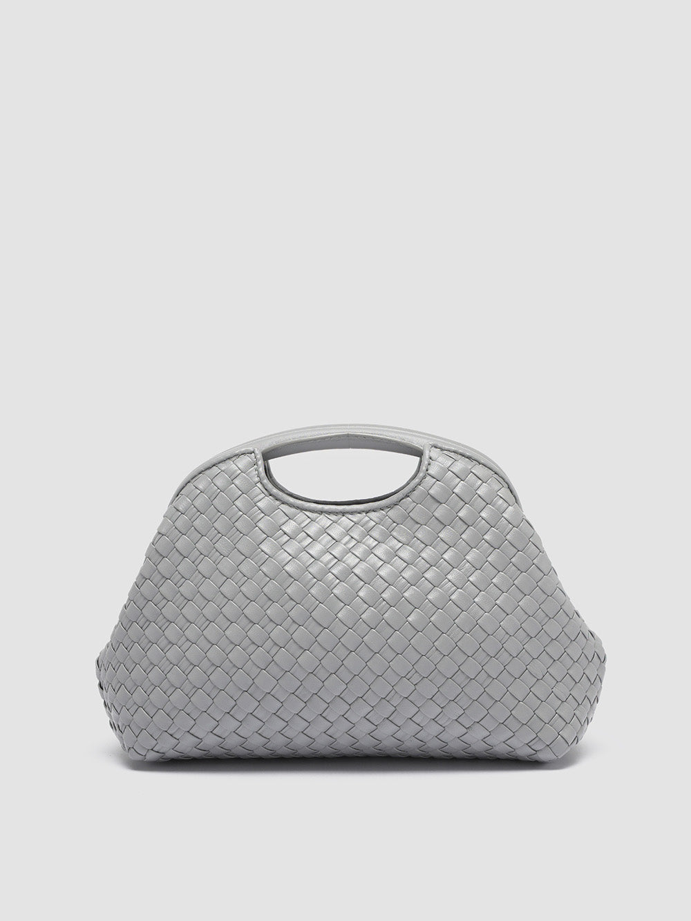 HELEN 12 - Grey Leather Clutch Bag