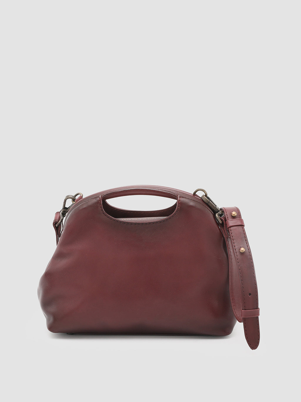 HELEN 15 - Burgundy Leather Clutch Bag