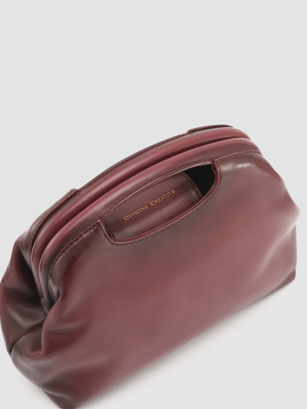 HELEN 15 - Burgundy Leather Clutch Bag