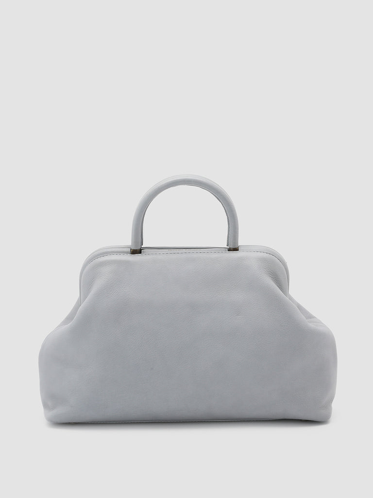 HELEN 16 - Grey Leather Handle Bag