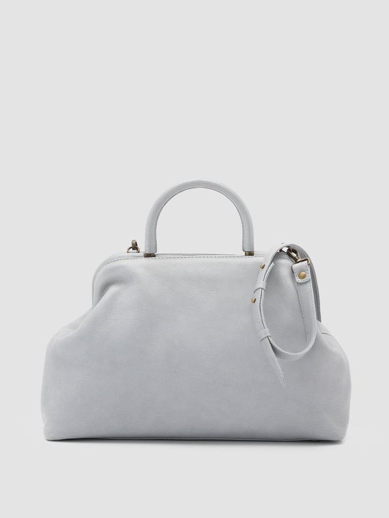 HELEN 16 - Grey Leather Handle Bag