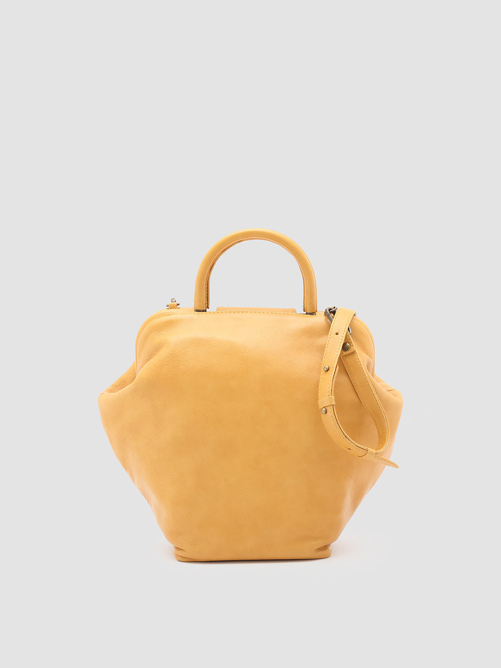 HELEN 18 - Yellow Leather Shoulder Bag