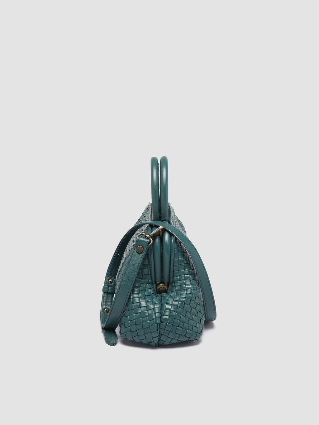 HELEN 21 - Green Leather Handle Bag