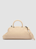 HELEN 21 - Ivory Leather Handle Bag